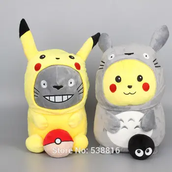 

2 Styles Pikachu Cosplay Totoro & Totoro Cosplay Pikachu 36cm Plush Toy Soft Dolls