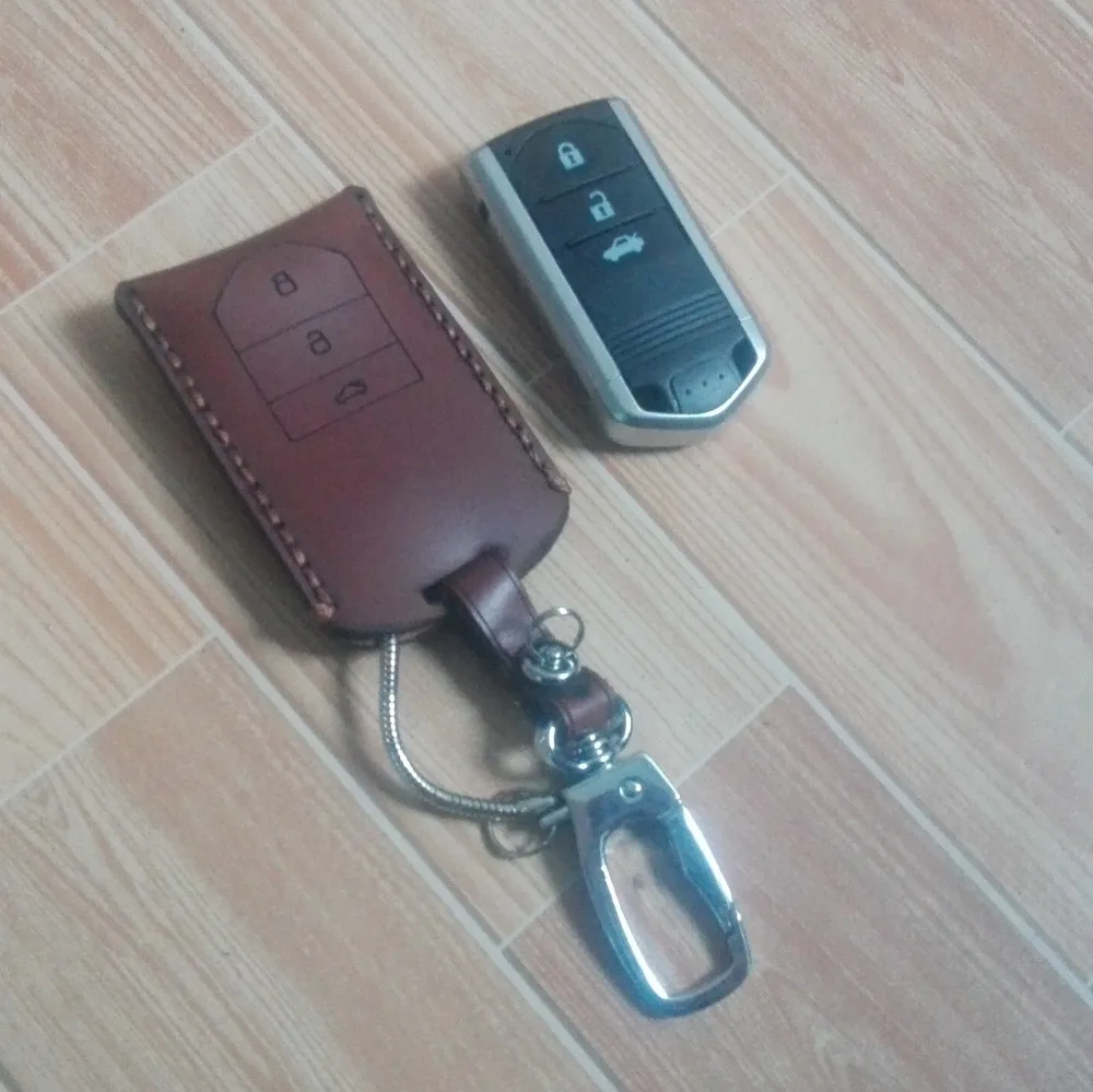 

Genuine Leather 3/4 Buttons Car Remote Smart Key Case Fob Cover For ACURA MDX ZDX RDX