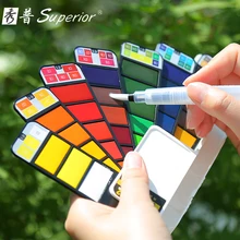 18/25/33/42 Цвета портативный акварель Твердые Краски складной костюм авторучка с водопроводной воды для рисования Краски ing дизайн