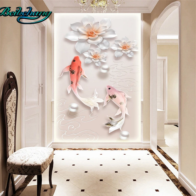 Beibehang 3D ковер китайские рельефные ювелирные изделия с цветочным фоном