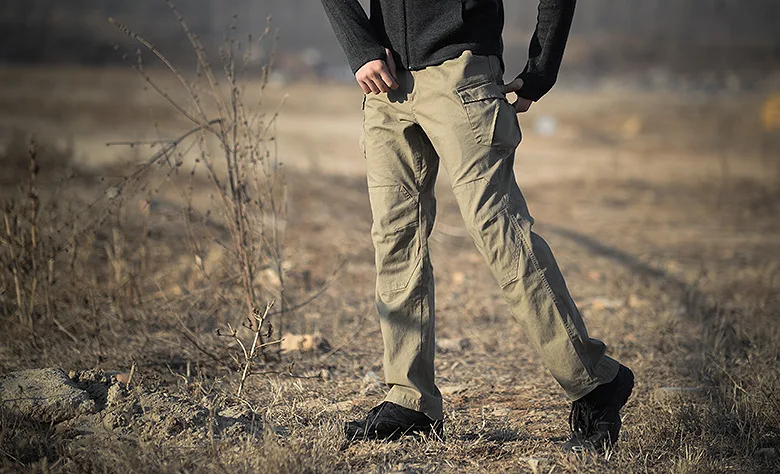 Армейском брюки-карго Высокое качество военно-тактические брюки Для мужчин большой с карманами повседневные штаны 2018 модные штаны