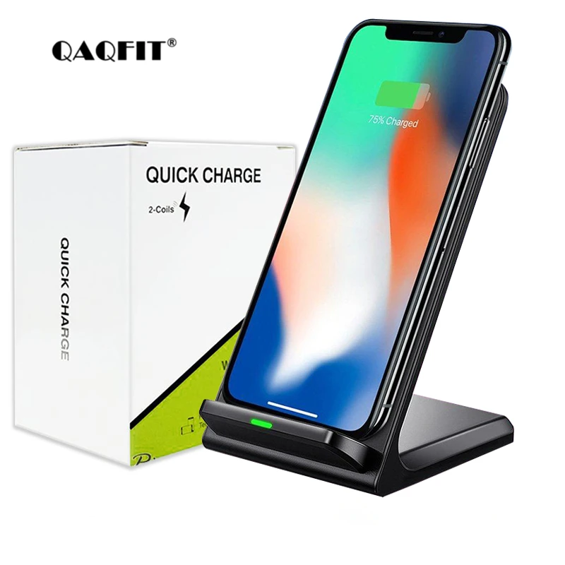 

QAQFIT Qi Wireless Charger Fast Desktop Wirless Charging Pad For iPhone Xs Max XR X 8 Samsung NOTE9 S9 S8 S7 For Xiaomi mix 2S