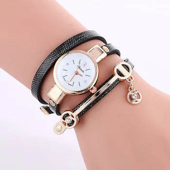 

Women's Watch Hot Sale New Fashion Design Bracelet Rubber Band Quartz Wrist Watch with Push Button Buckle, Best Gifts for Women