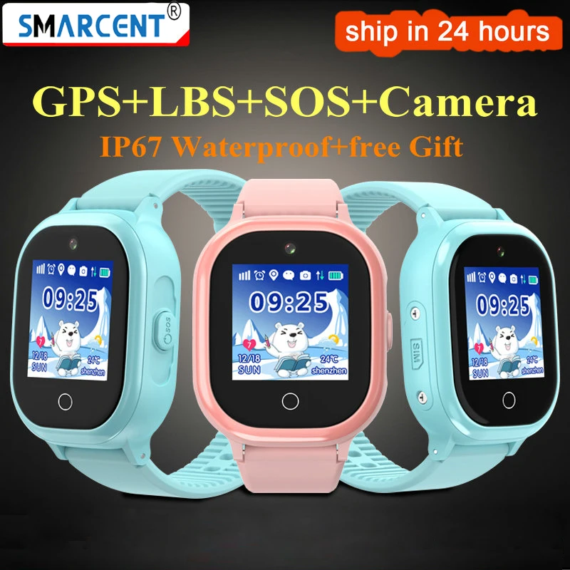 TD06S GPS Phone Positioning Fashion Children Watch Waterproof Color Touch Screen SOS Baby Smart Watch Boys Girls GPS watch