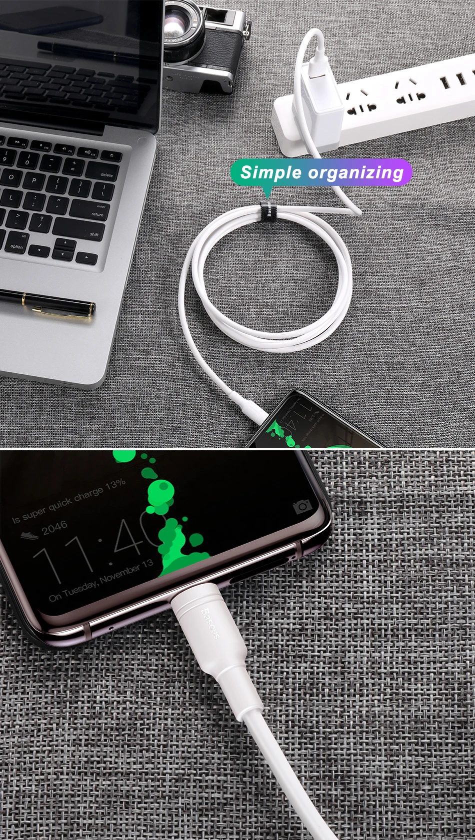 Basus 5A usb type C кабель для huawei P30 mate 30 Pro Supercharge Quick Charge 3,0 Быстрая зарядка для Xiaomi 9 USB-C провод зарядного устройства