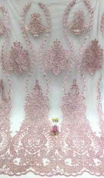 

The latest African lace fabric embroidery Nigerian tulle lace fabric 2019 high quality French net lace material T33281