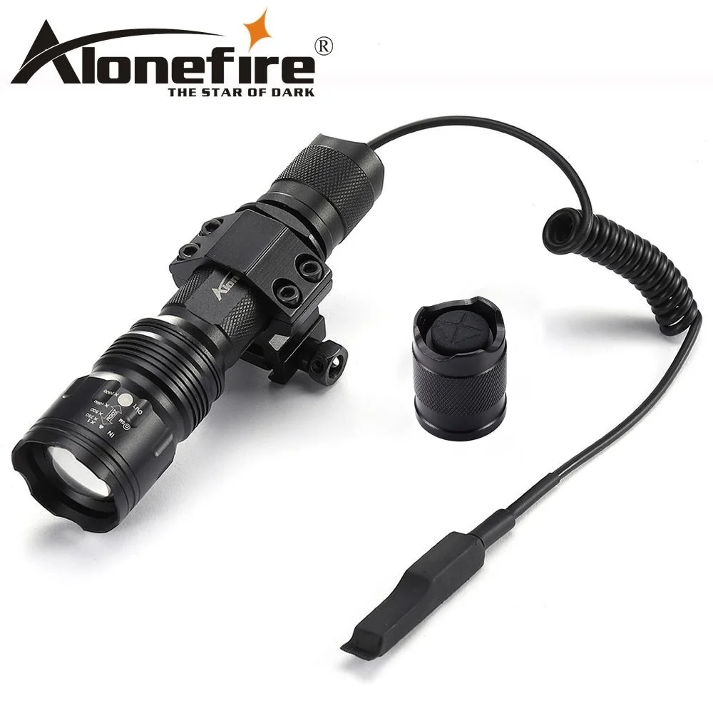 AloneFire TK104 CREE L2 светодиодный тактический Zoom пистолет вспышка светильник пистолет страйкбол фонарь светильник лампа для наружной охоты