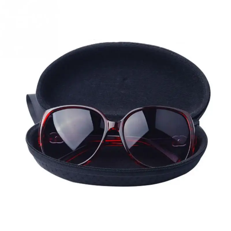 

2018 Top Quality Unisex Black Sunglass Case Reading Glasses Carry Box Travel Portable Zipper Hard Sunglasses Case