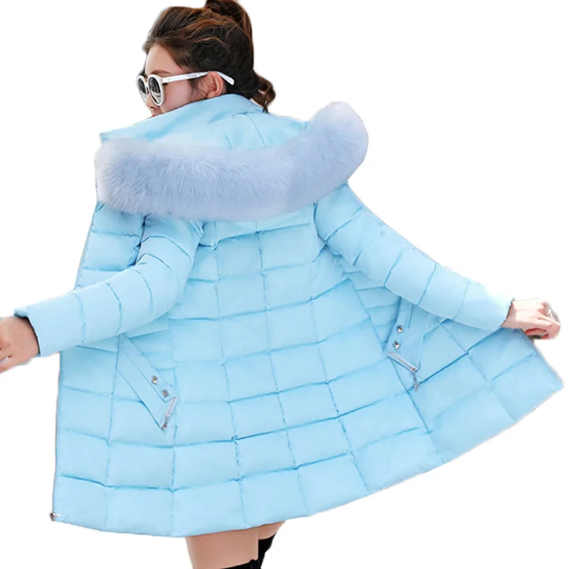 awesome Women Winter Jackets Coats 2019 New Parkas Women Down Cotton Jackets Warm Outwear Faux Fur Collar H