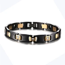 Black Bio Energy Ceramic Bracelet Bangle Lovers Magnetic Germanium Health Chain Charms Women Jewelry