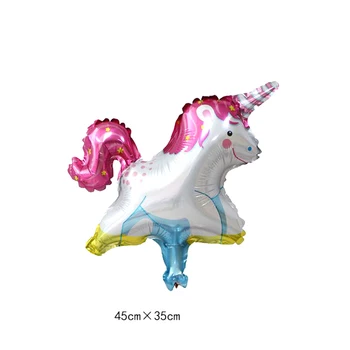 

10pcs/lot Mini Unicorn Aluminum Balloons Wedding Children's Birthday Party Event Decoration Rainbow Horse Unicorn Report balloon