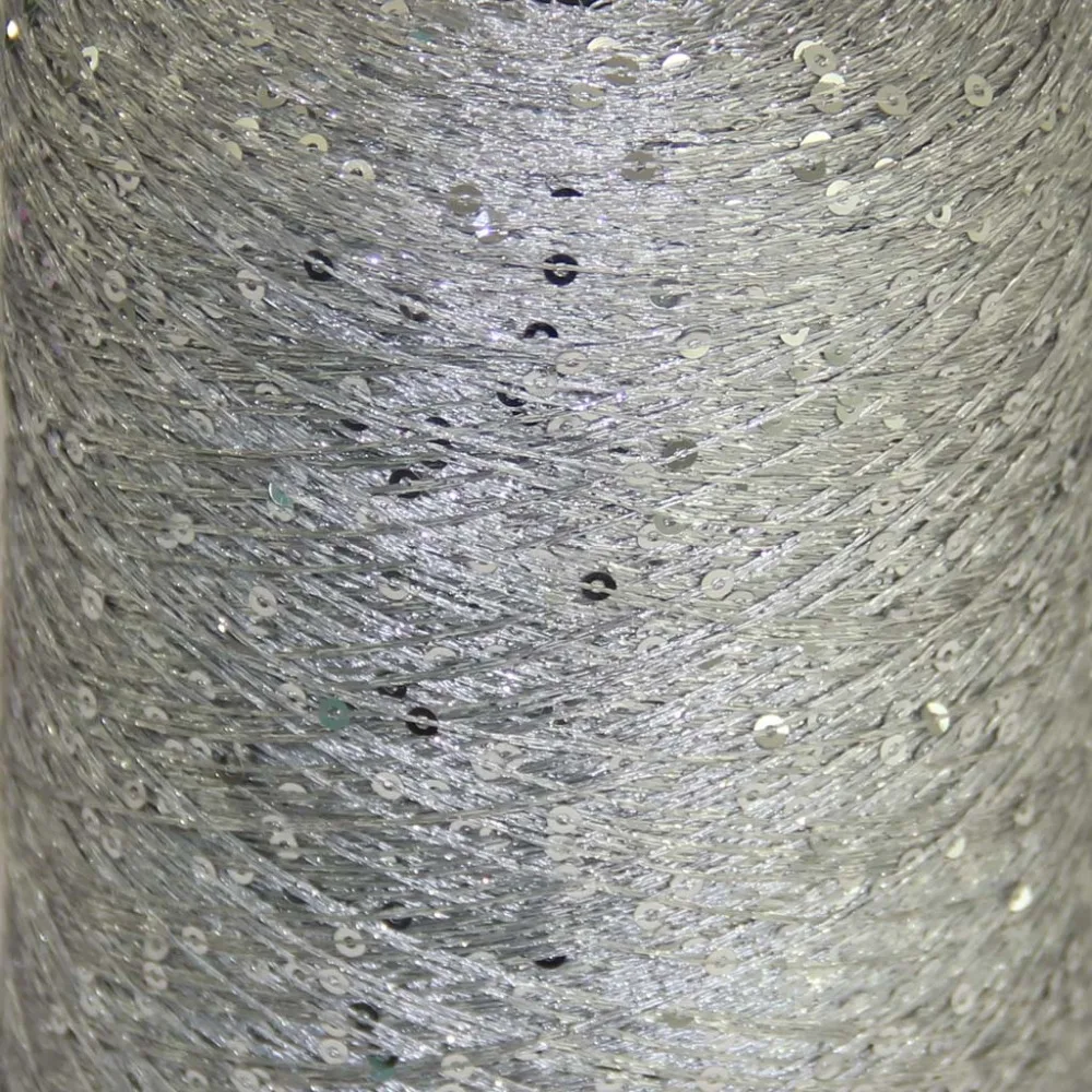 Распродажа шаг 5 см диаметр 3 мм блестки ручной вязки крючком Пряжа Ручной работы 700 г серебристо-серый 920-01-2