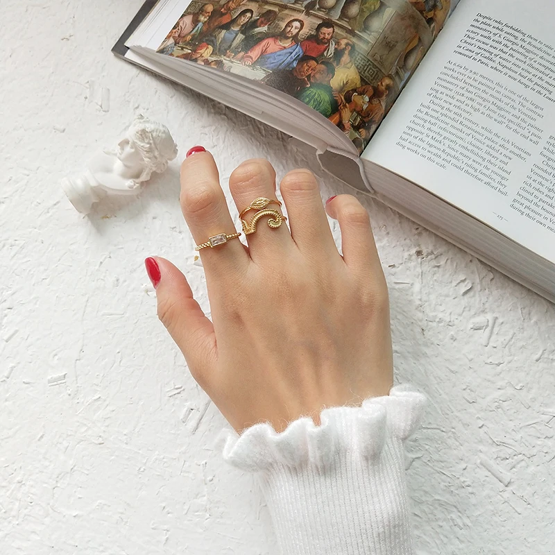 Peri'sBox минималистичные кольца из стерлингового серебра 925 пробы, маленькие кольца для глаз для женщин, кольца для открытого стека, персонализированные кольца для начальной укладки, бижутерия