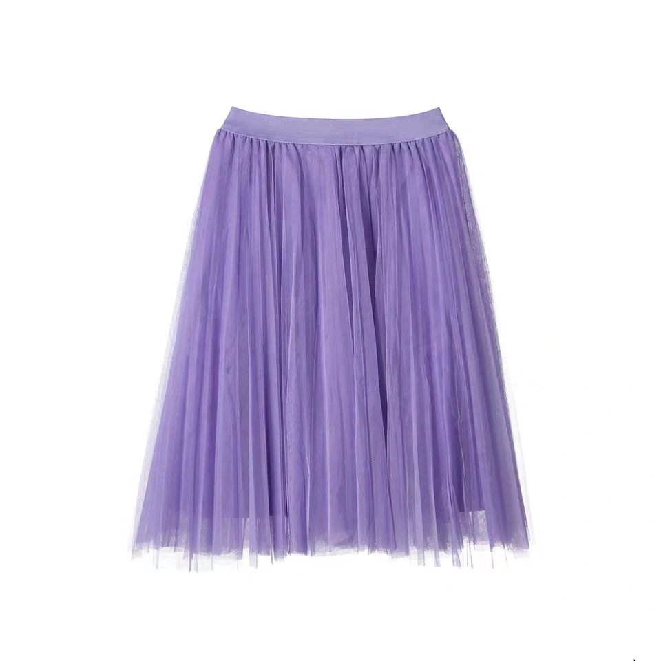 Балет, современные танцы, длинная юбка-пачка, фиолетовый светильник, фиолетовый, мятно-зеленый/розовый, для взрослых, балерина, эластичная резинка на талии, плиссированная сетка, фатиновые юбки