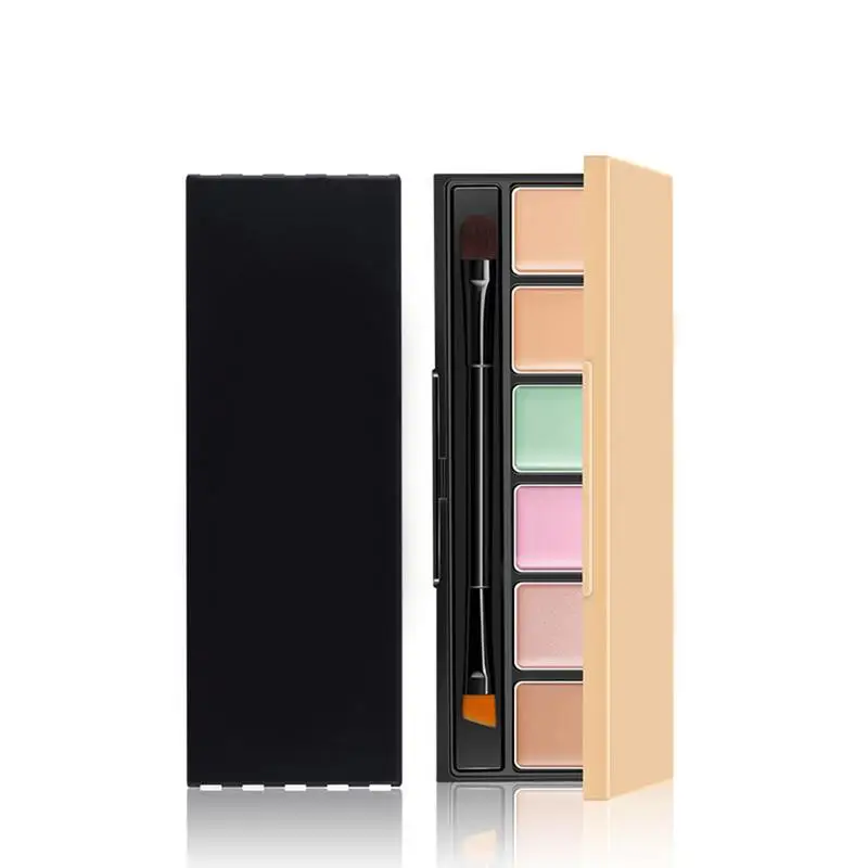 

Brighten Concealer Cream Primer Paleta Profissional 6 Colors Cosmetic Camouflage Base Concealer Palette Face Foundation Makeup