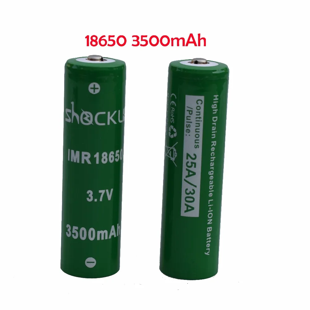 Литий ионный аккумулятор Shockli 18650 3500 мАч 3 7 в 25 А INR18650 для фонариков высокой