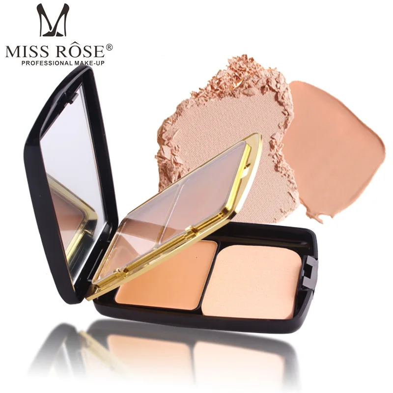 

MISS ROSE 2 Color Powder 1 Color Cream Foundation Fashion with Air Cushion Repair Powder Concealer Makeup Palette