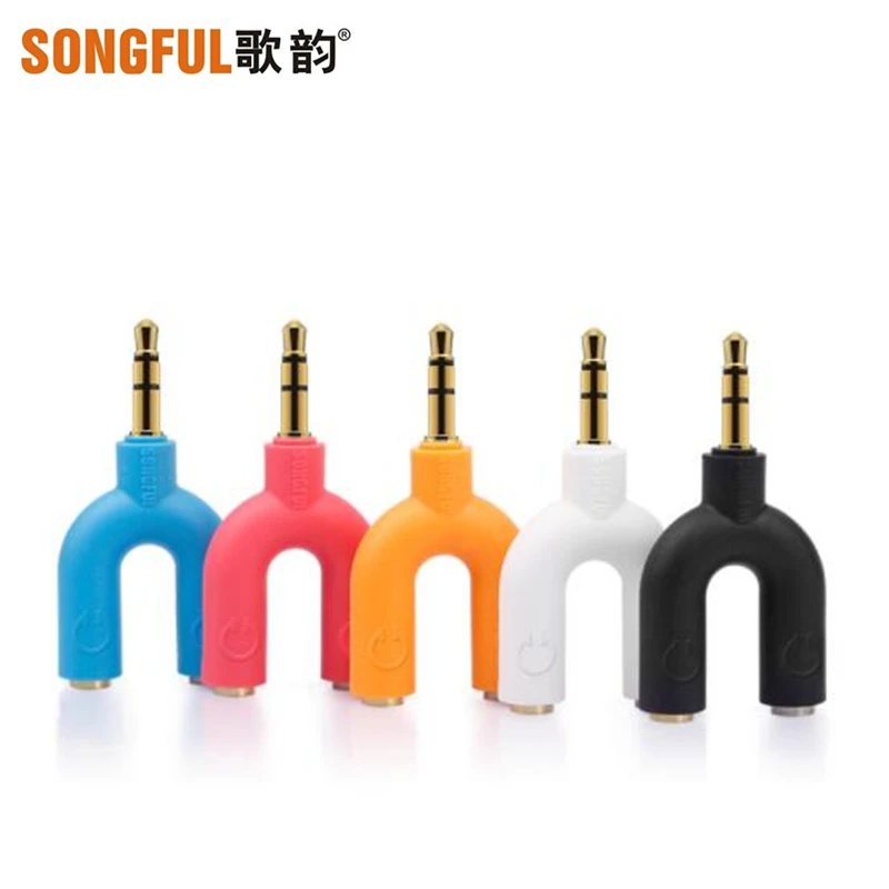 

U3 3 Segments Earphone Share Adapter 3.5mm Audio Aux Jack to 2 Pairs Earphones & Acoustics Converter Music Extension Adapter