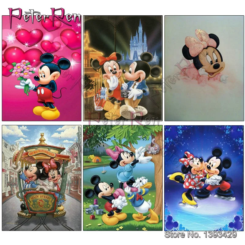 

Diy diamond Embroidery Full Mosaic Resin Diamond Painting crystal Cross Stitch Picture of rhinestone Art Craft gift Mickey mouse