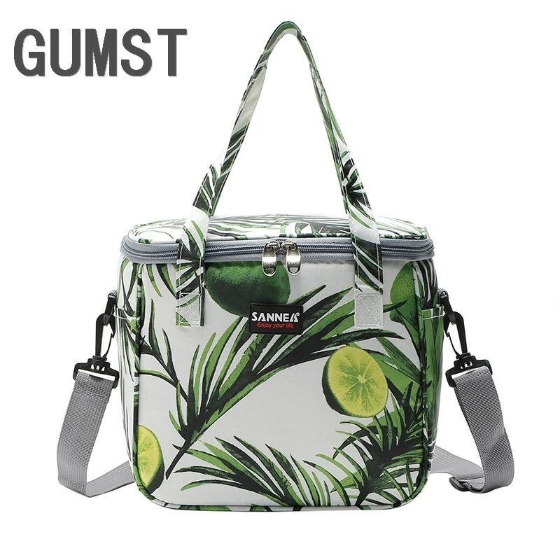 

Top qualty waterproof printing cooler bag thermo lunch picnic box vehicle insulation food ice pack fruit fresh cool shoulder bag