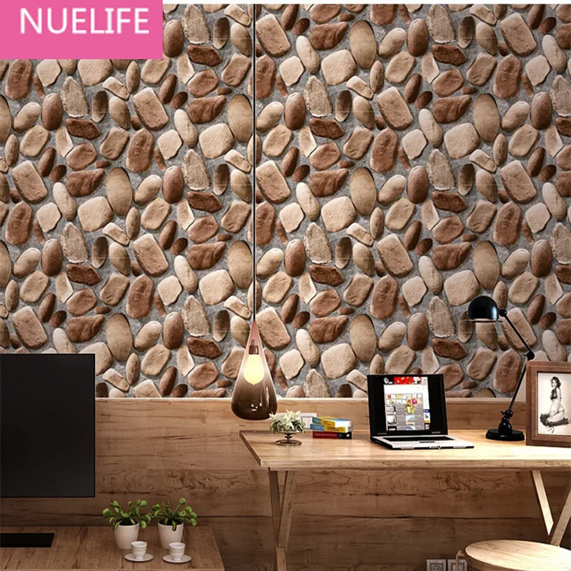 

0.53x10m retro brick pattern personality thickening waterproof PVC wallpaper living room bedroom clothing store wallpaper N12