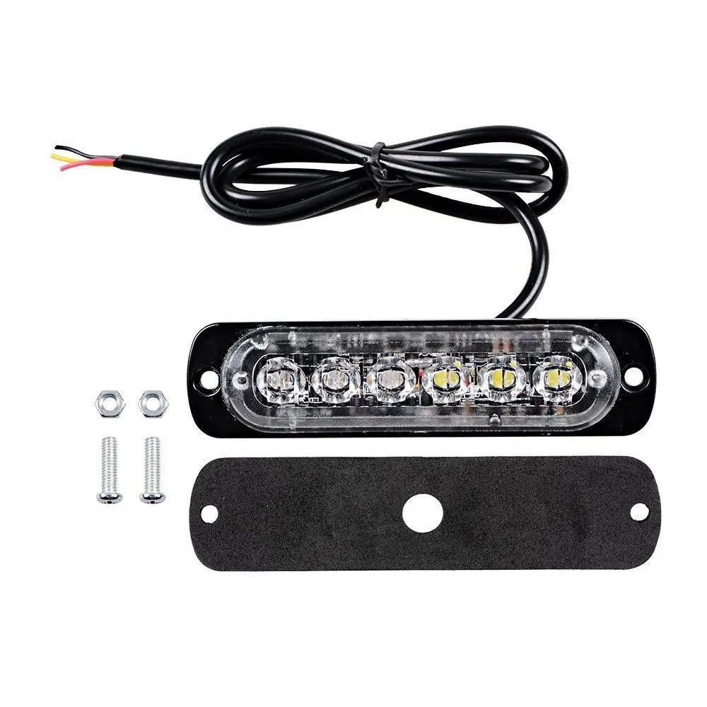 Желтый/красный/белый 18 Вт 6LED DC12 24V Автомобиль Грузовик Мотоцикл аварийный Маяк