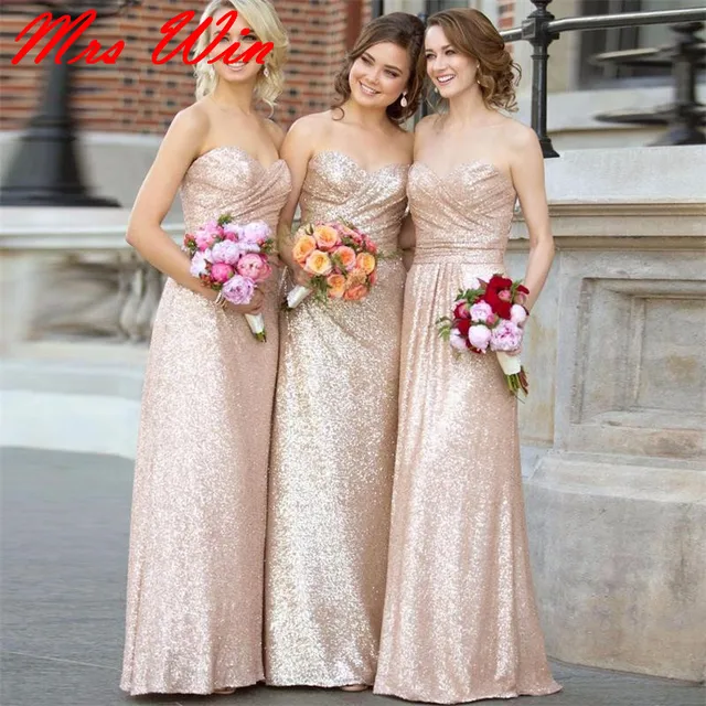 champagne sparkly bridesmaid dresses