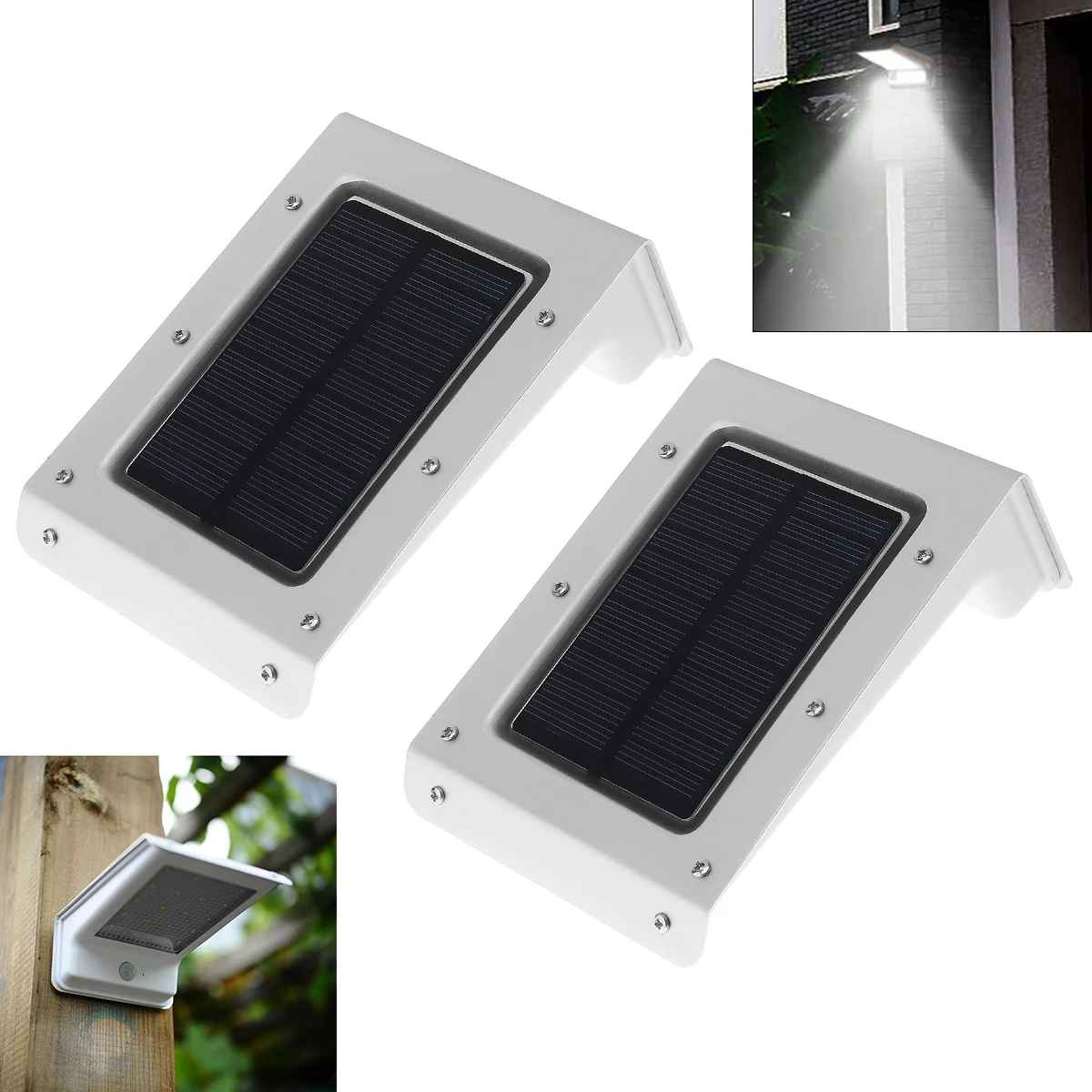 

2pcs New Brand LED Solar Light,Waterproof 20 LEDs Energy Saving Security Wall Lamp with Motion Sensor PIR for Garden/ Street