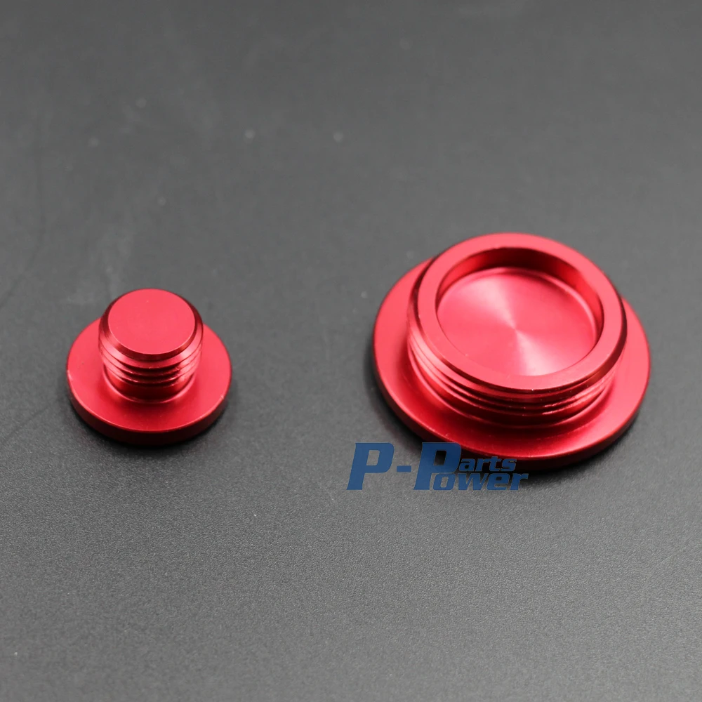 Red Engine Timing Oil Filter Plug Set for Honda CRF CRF150R CRF250R CRF450R CRF450X Motorcycle Dirt Bike Motocross