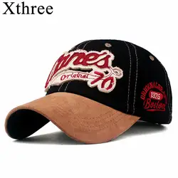 Xthree новая хлопковая бейсболка gorras para hombre beisbol snapback шляпа для мужчин шляпа кость Вышивка Письмо тростника casquette