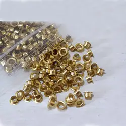 Внутренний диаметр. 3 мм золотыми люверсами заклепки блочек