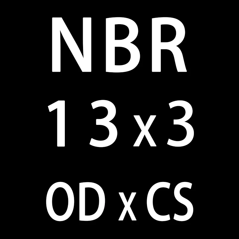 50 шт./лот резиновым кольцом NBR уплотнения-хомут с круглым воротником для мальчиков и девочек 3 мм Толщина OD10/11/12/13/14/15/16/17/18/19/20*3 мм уплотнительное кольцо уплотнения прокладки масляное кольцо шайба - Цвет: OD13mm