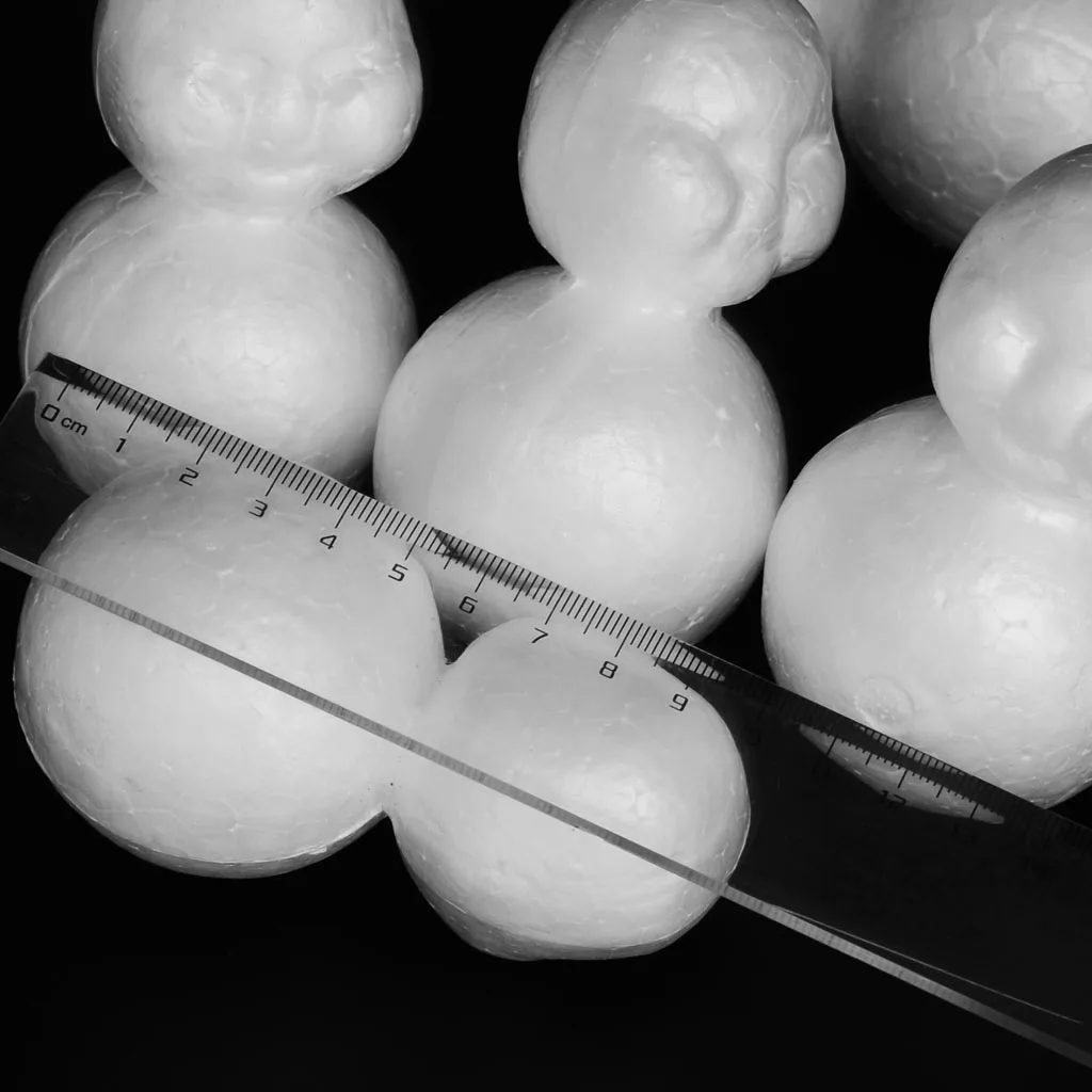 10Pcs DIY Polystyrene Christmas Decoration Foam Crafts Baubles Pendants Snowman/Horn Christmas Tree Ornaments Xmas Wedding Party