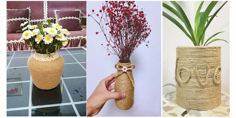 NEW natural jute rope 60m Wrap Wedding Party Decoration Craft Necklace Making DIY Xmas Decor Burlap String Cord Gift Packaging