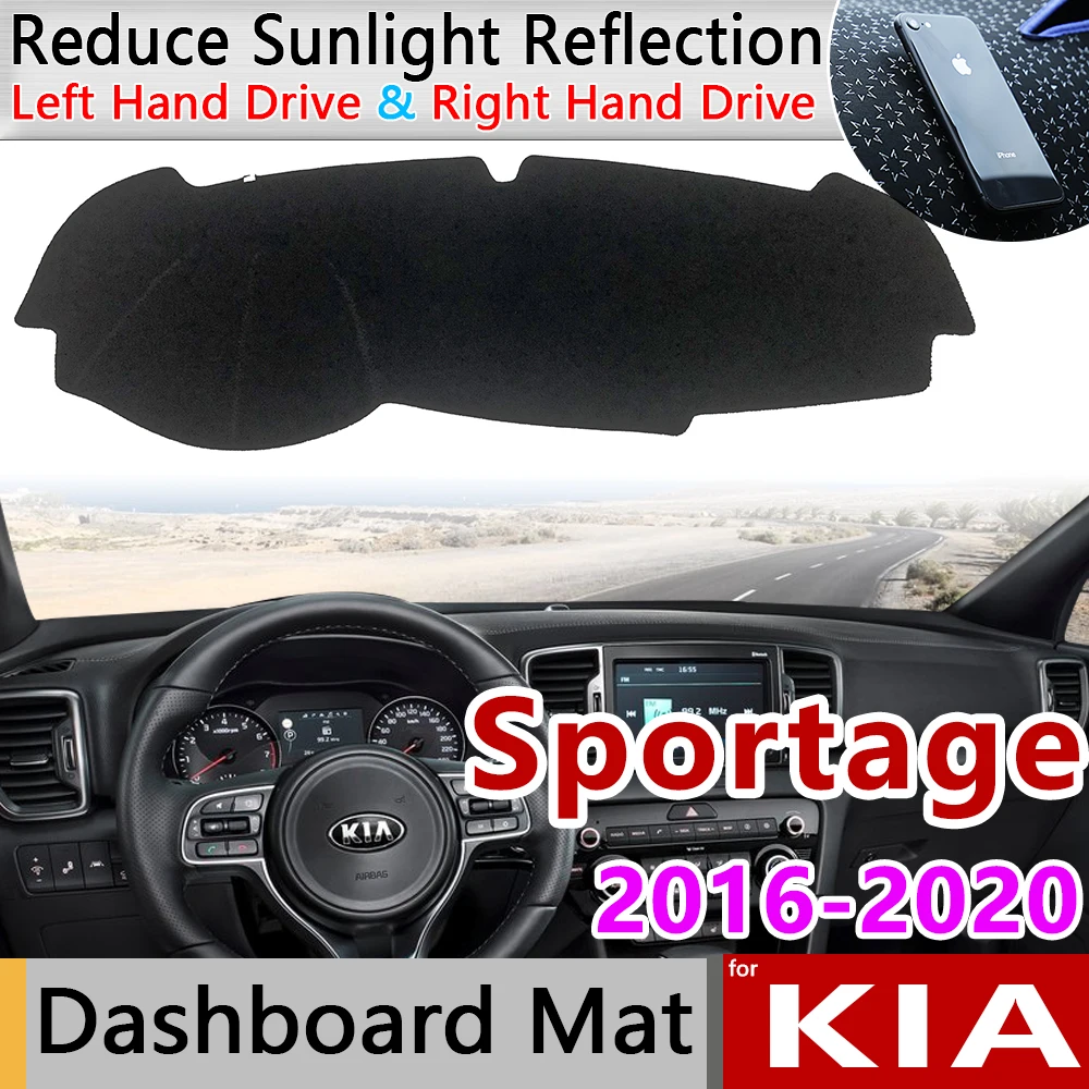 

for Kia Sportage 2016 2017 2018 2019 2020 QL Anti-Slip Mat Dashboard Cover Pad Sunshade Dashmat Carpet Anti-UV Car Accessories R