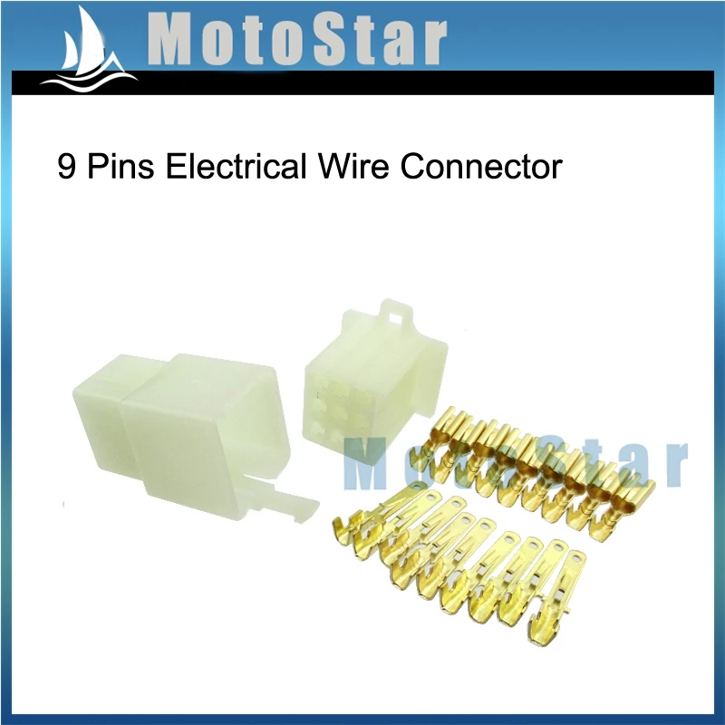 

9 Pins Electrical Wire Connector Terminal Harness Plug Socket For Pit Dirt Pocket Bike Go Kart ATV Quad Scooter Moped Motorcycle