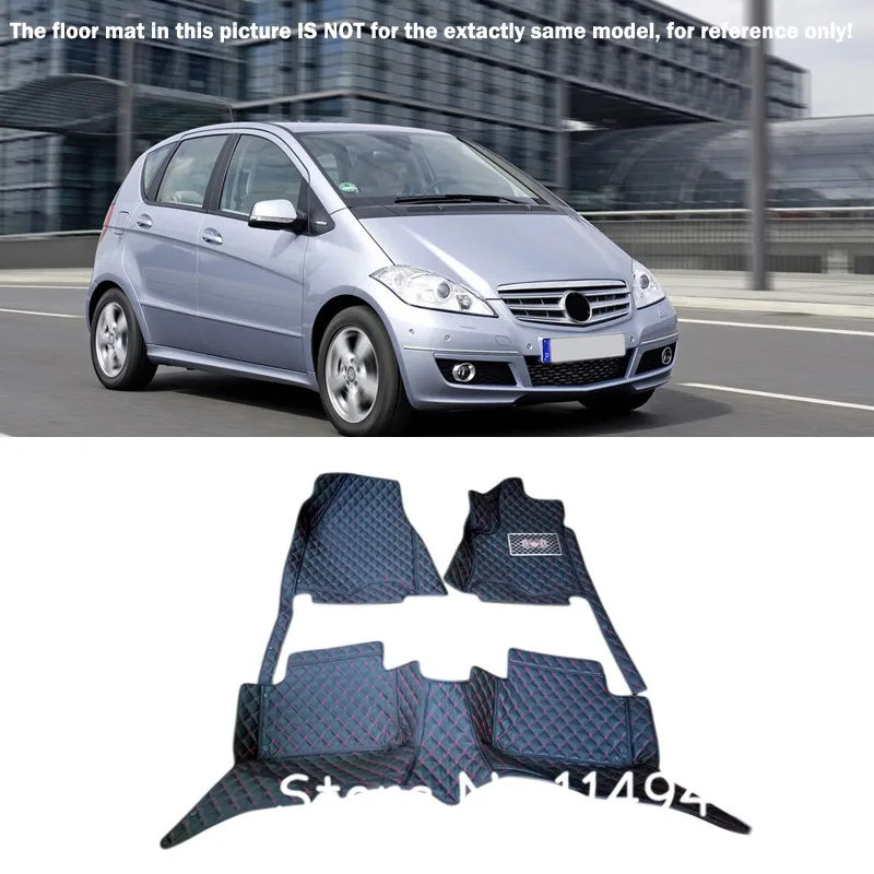 Для Mercedes Benz A Class W169 2009 2010 2011 интерьерные черные кожаные коврики и ковры |