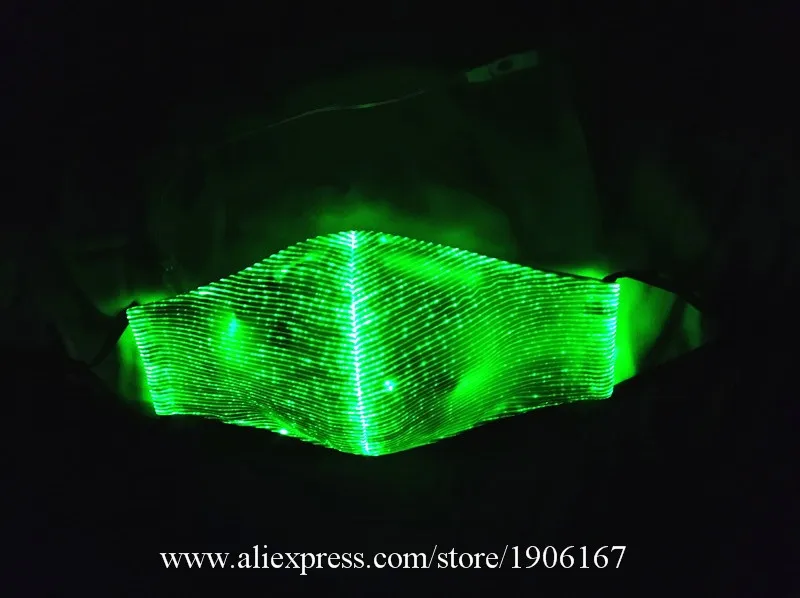 Led fiber optic masks, light-emitting masks, luminous bar riding masks, electric syllables, music festival masks09