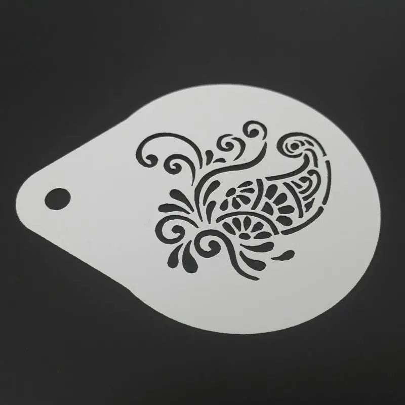 Lot De 5 Pochoirs à Café En Acier Inoxydable - Pour Cappuccino, Barista, Cacao, Décoration - Accessoire De Café - Modèles D'art DIY - Café Cappuccino