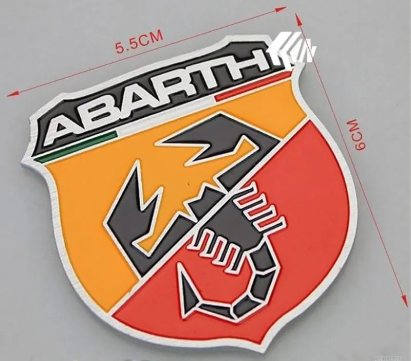 3D Italy metal sticker Abarth badge Emblem Scorpion Adhesive For Fiat Viaggio Punto 124 125 500 Car Styling | Автомобили и