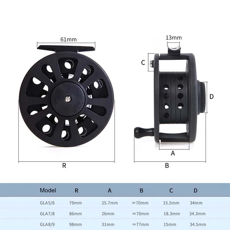 Carretel de Pesca Luz de Gelo do Mar Jangada Mosca Plástico Corpo Super Peixe Carretel Roda Simples Roda Pequena Pesca Bobina Enfrentar Ferramentas 21 jangada voar gelo mar peixe roda carretel