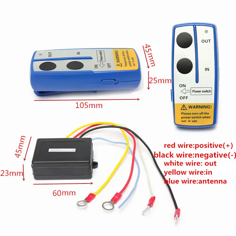 3 шт. Универсальный 12 В 50 футов Авто Беспроводная консоль Лебедка пульт дистанционного управления автомобильный ручной передатчик Кнопка консоль для автомобиля ATV внедорожник Грузовик