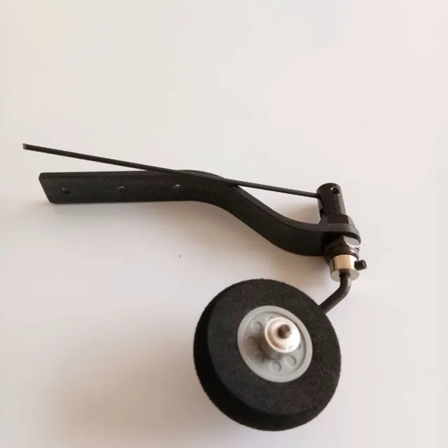 Cheap Airplane Accessory 1 Carbon Fiber Tail Wheel Set Tail Landing Gear With Plastic Hub Sponge Wheel For 20cc Gasoline RC Plane