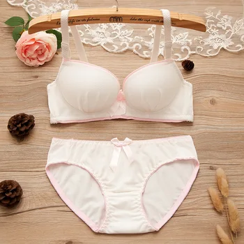 

Yasemeen Sexy Push Up Bow Girl's Bras Adjustable Cute Bras Comfort Breathable Cotton Underwear Sexy Wire Free Push Up Brassiere