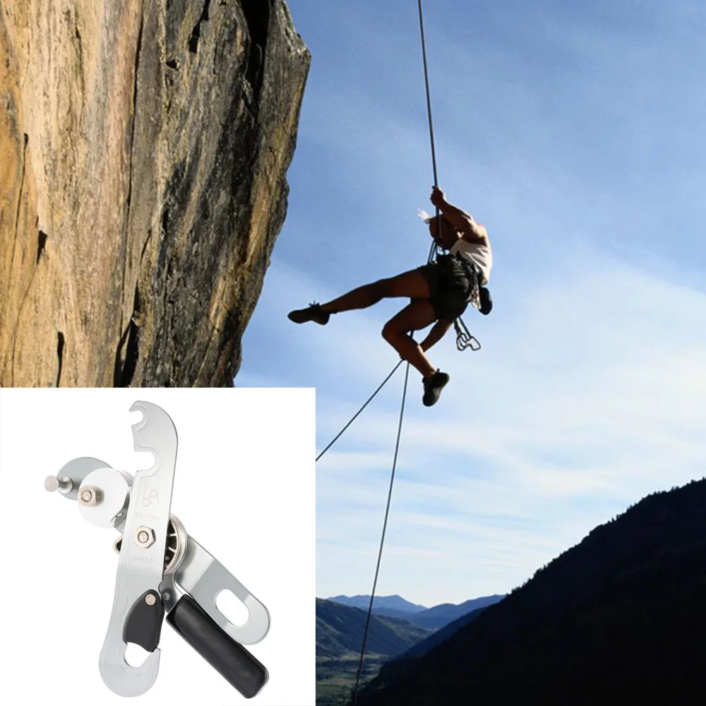 Lixada Rock Climbing Handle Control Self braking Stop Descender