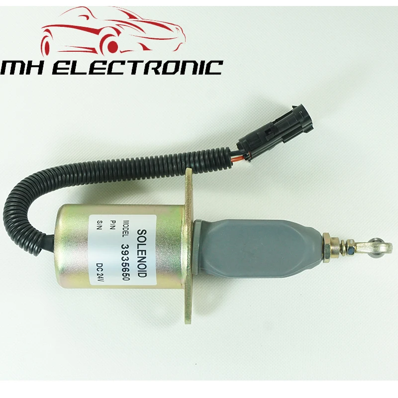 

MH Electronic for Cummins 6CT Diesel Parts Engine Stop Solenoid 24V 3935650 Fuel Shutdown Solenoid Valve Shut off Stop