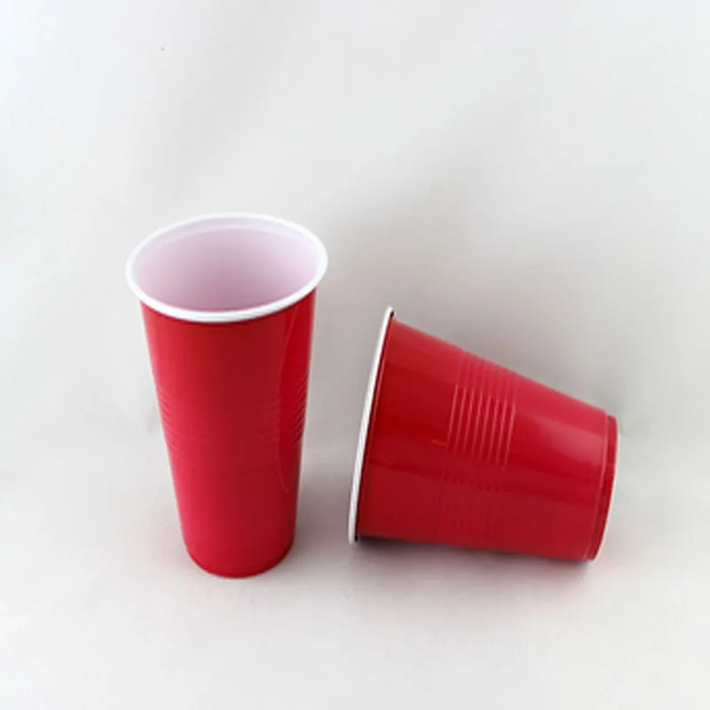 Шт. 50 шт. одноцветное красный/синий пластик чашки изолированные Solo чашки 16 унц. 50ct Одноразовые Пива вечерние партия бар чай магазин чашка для питья