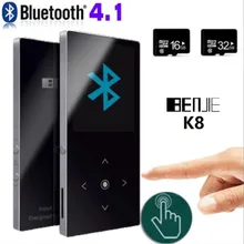 Bluetooth MP3 плеер Сенсорный экран Бенджи K8 ультра тонкий 8 ГБ плеера 1.8 дюймов Цвет Экран без потерь HiFi Звук с FM
