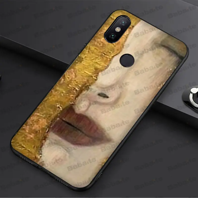 Babaite Kiss by Gustav Klimt дизайн черный ТПУ мягкий чехол для телефона redmi 5 plus 5A 6pro 4X note5A note4x note7 6A чехол