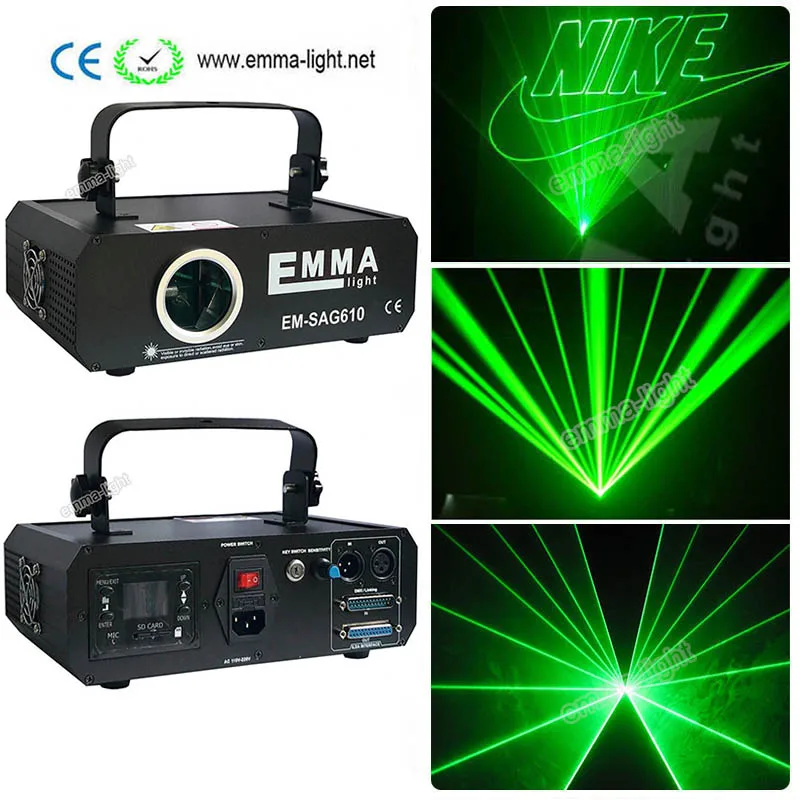 

1000mw 1w ILDA DMX green animation 3D SD card stage lights /disco laser /club laser projector